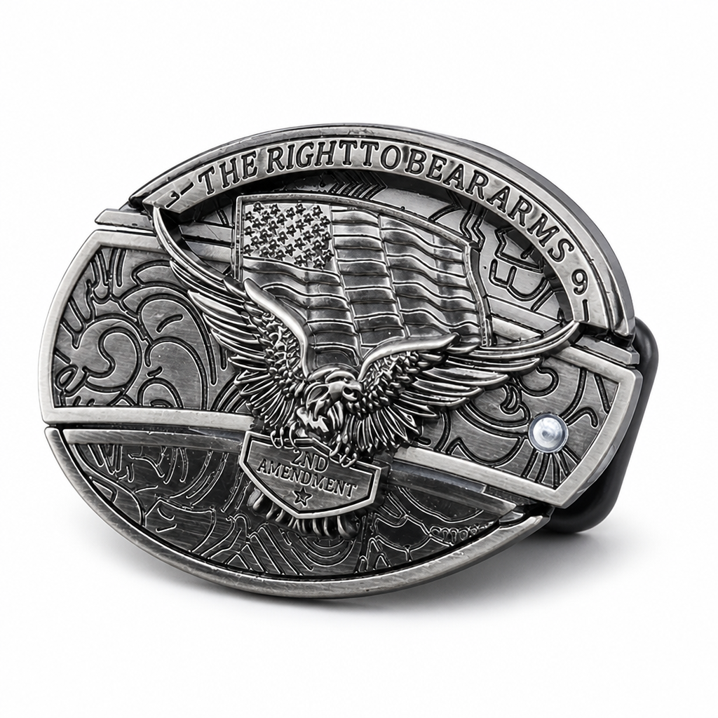 Zinc Alloy Hidden Knife Belt Buckle (Fits 1.5-Inch Belts)