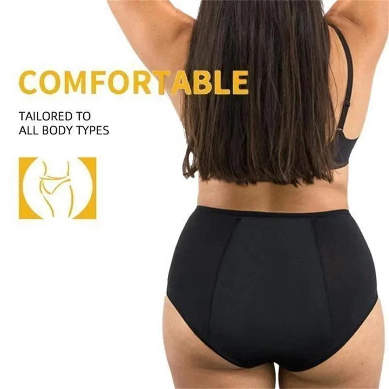 Absorbent Cotton Underwear for Women – High-Waisted Leak-Proof Panties, Plus Sizes