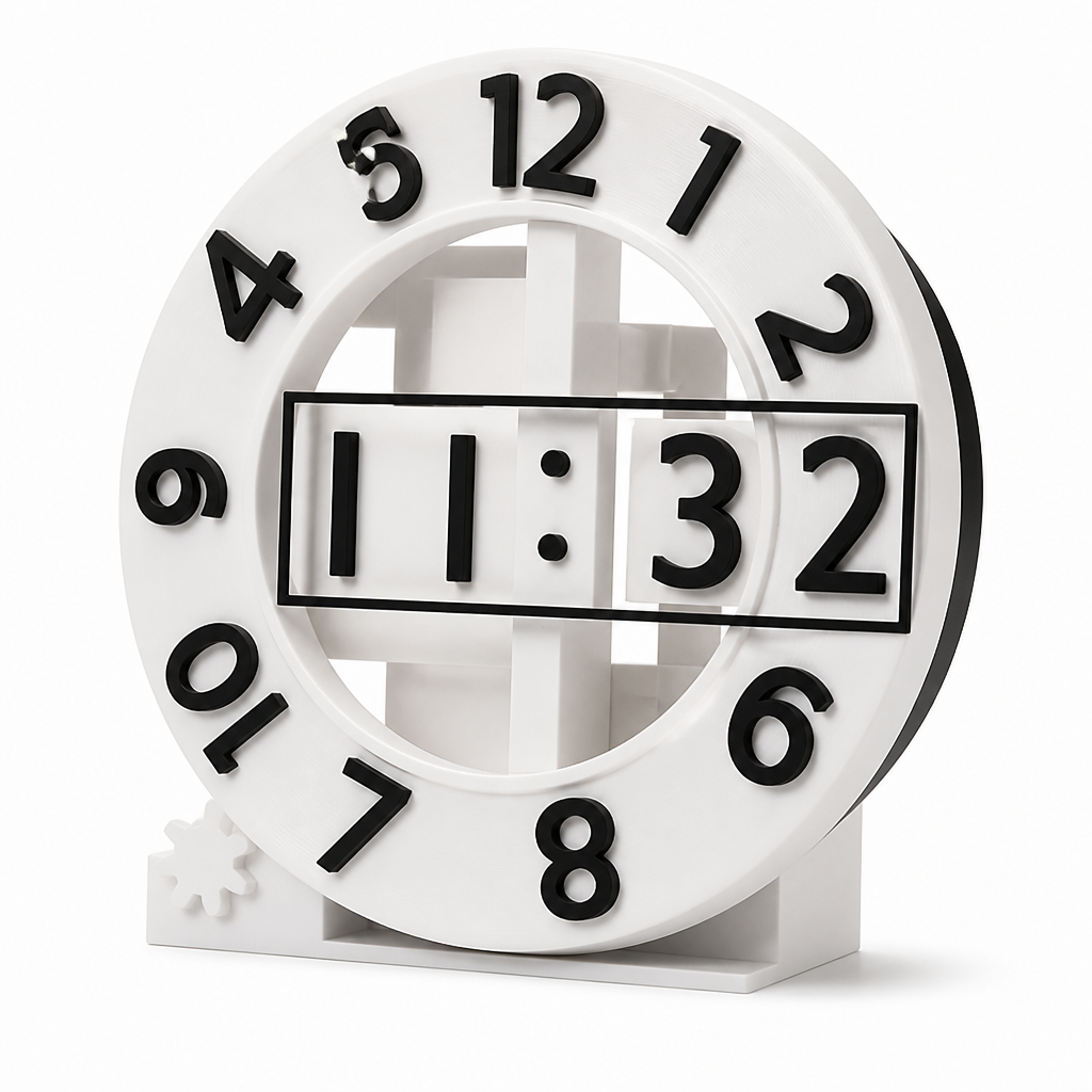 3D Triaxial Minimalist Wall Clock
