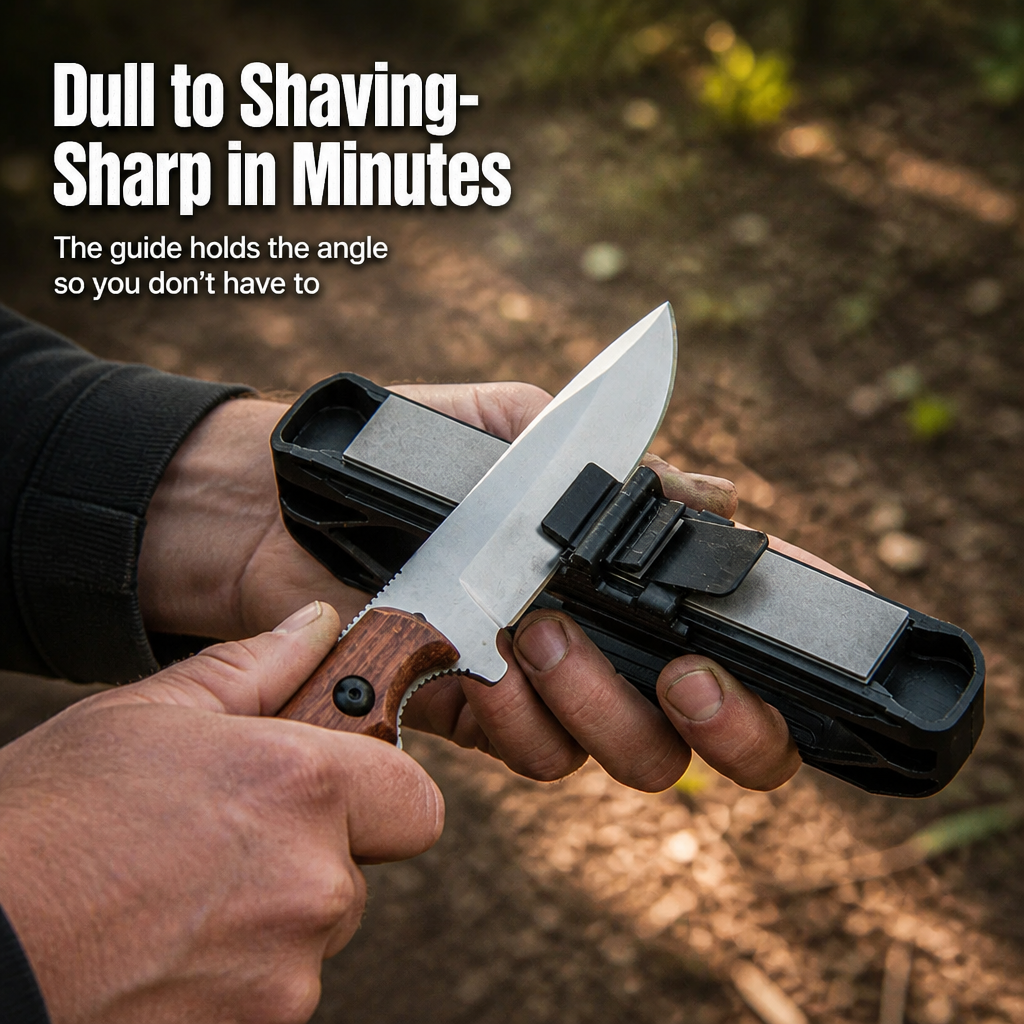 RazorEdgeX™ — Lock Your Angle and Rebuild Any Dull Blade to Shaving-Sharp in Minutes