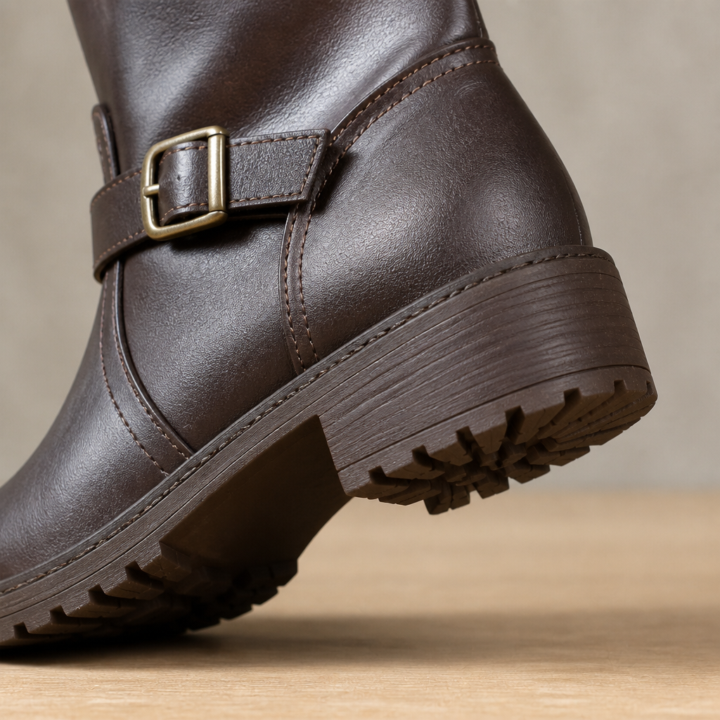 VeroStride™ – Timeless Knee-High Riding Boots with Chunky Heel
