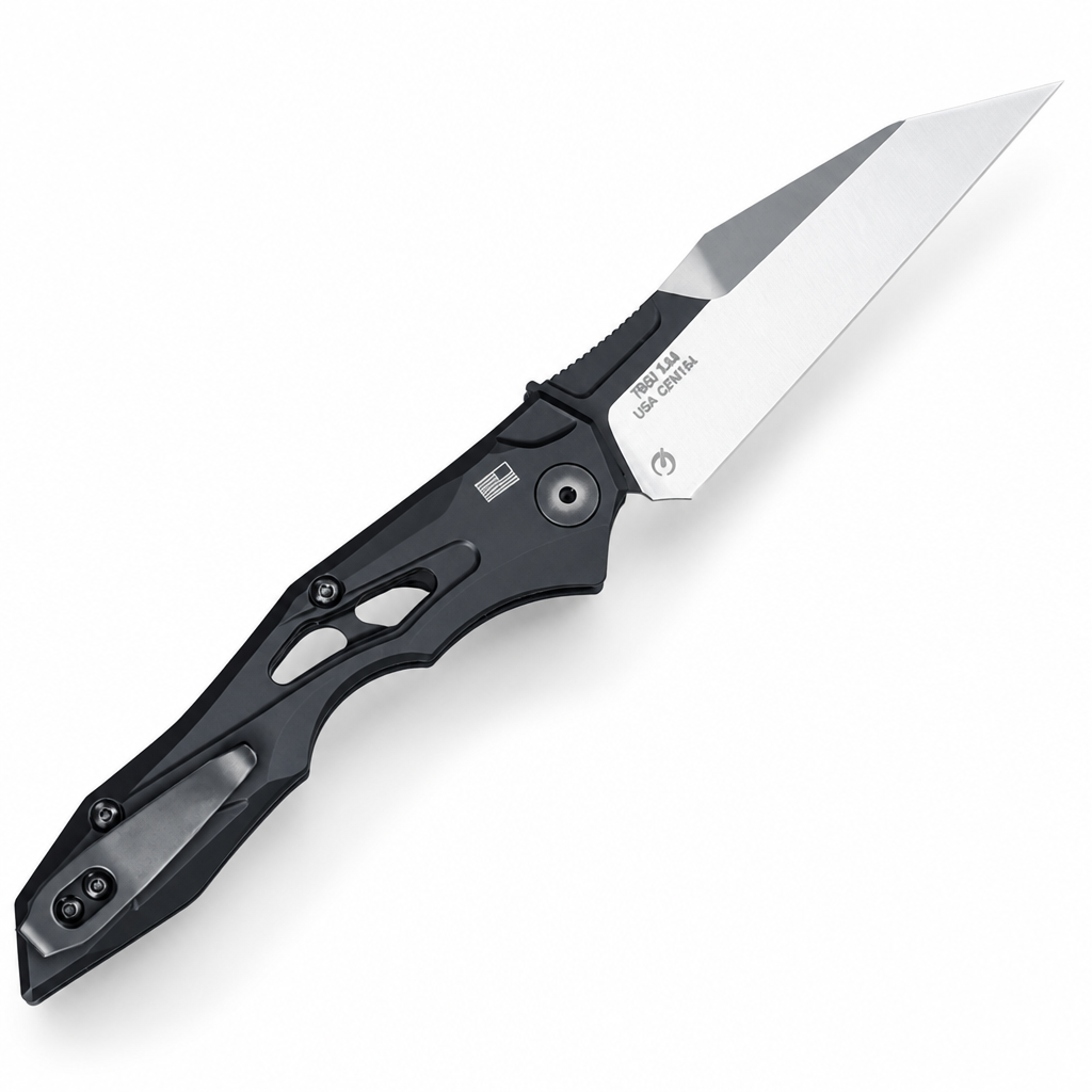 Automatic Wharncliffe Folding Knife (Aluminum Handle)