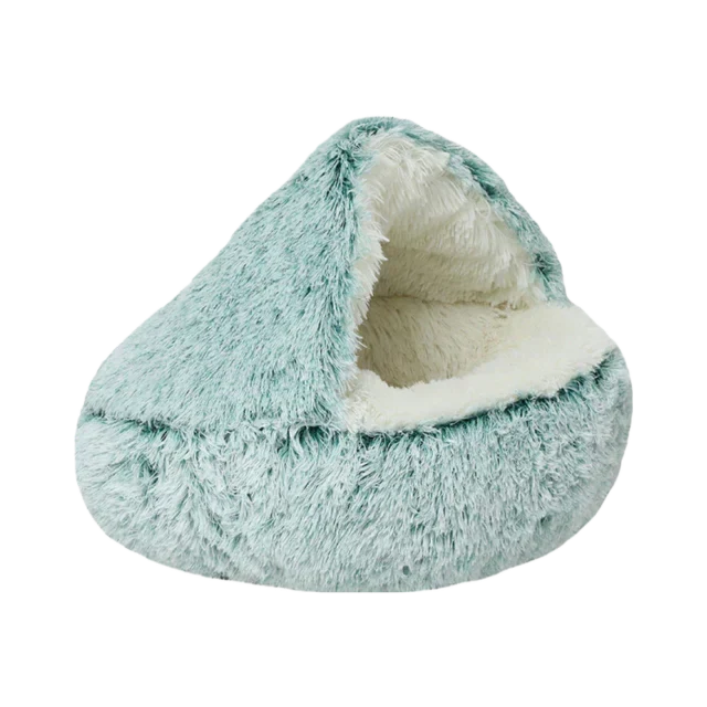 Non-Slip Bottom Round Dog Bed in Plush Fabric