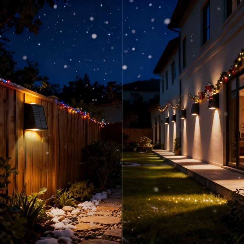 4-Pack Solar Wall Lights for Up and Down Illumination