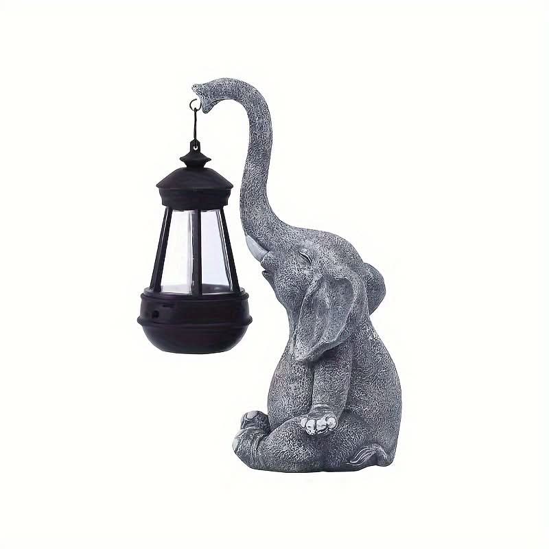 Solar Garden Lantern Light in Elephant Design