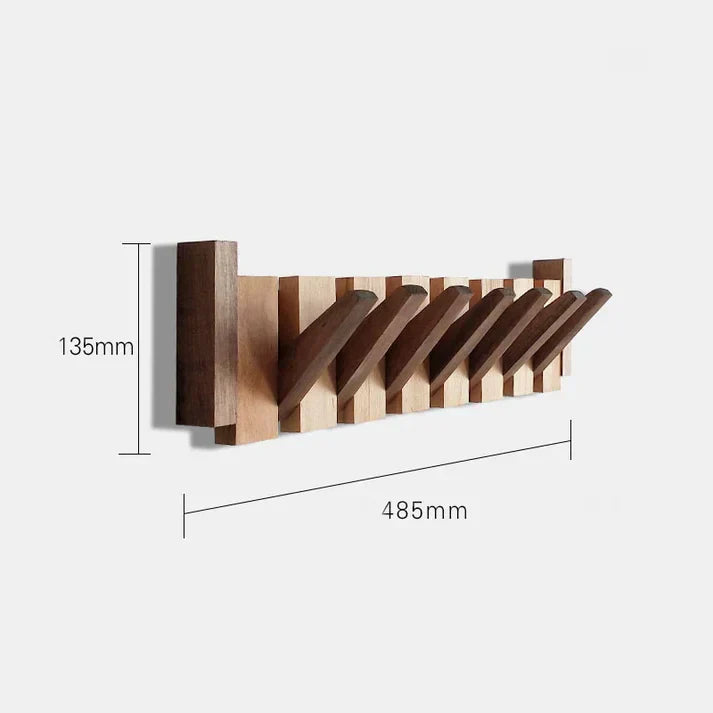 Elegant Wooden Coat Rack - Chic Entrance Organizer