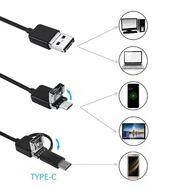 5m Flexible Inspection Camera for Smartphones and Tablets