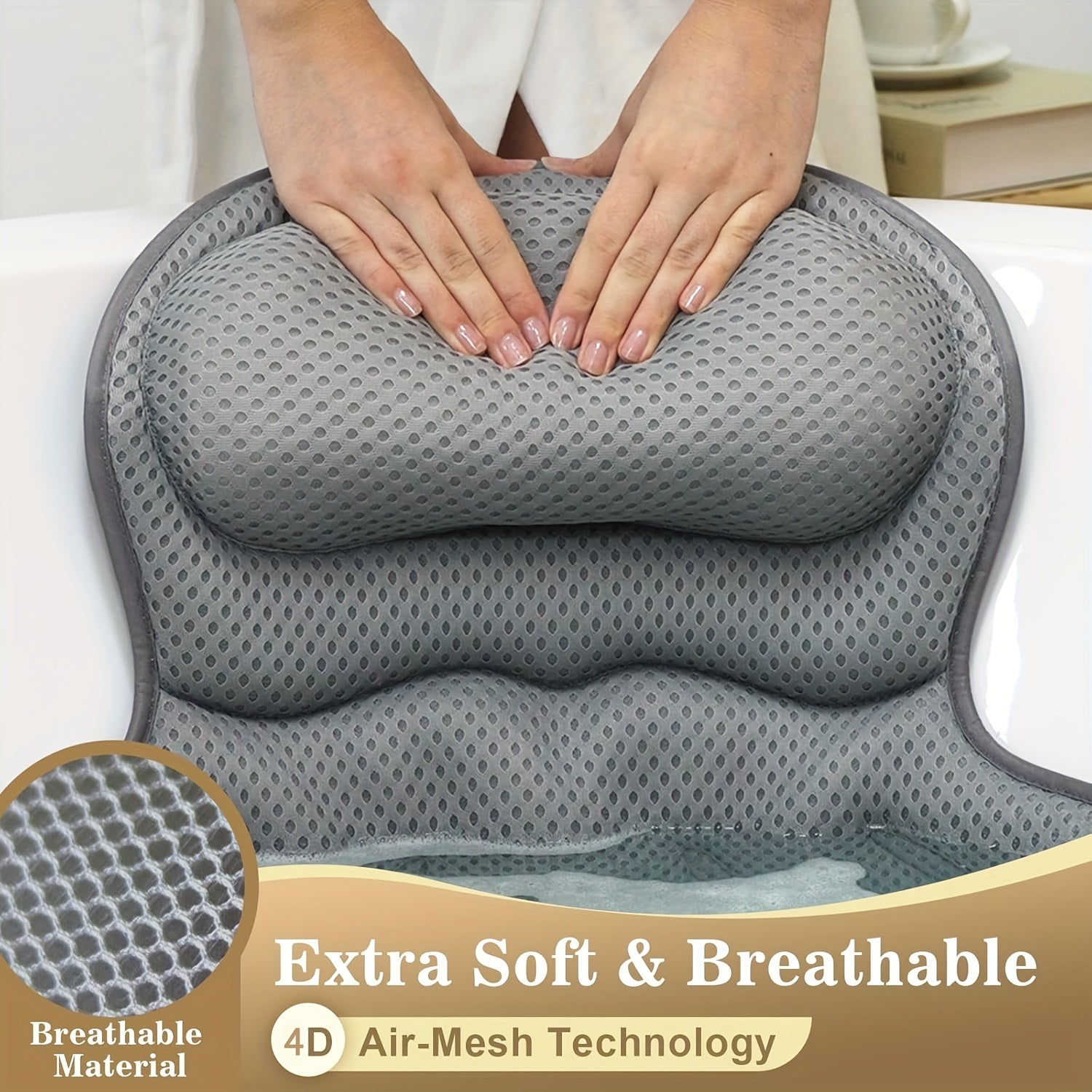 Neck Support Bath Pillow – Ergonomic Design for Comfort