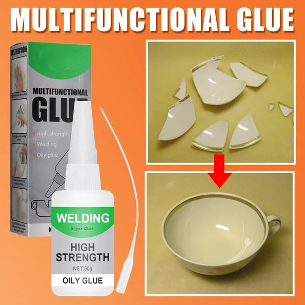 50ml All-Purpose Transparent Adhesive - Strong Glue for Plastic, Wood, Ceramic, Metal