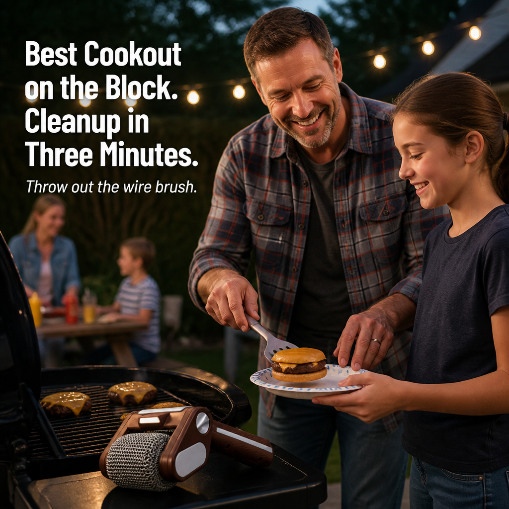 GrillGleam™ — Remove Stuck-On Grease Fast Without Leaving Any Loose Bristles
