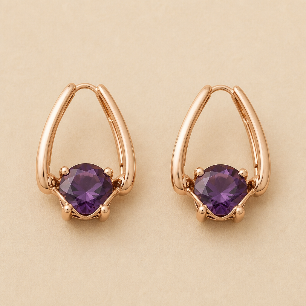 Lumelle™ – Solitaire Crystal Drop Hoop Earrings
