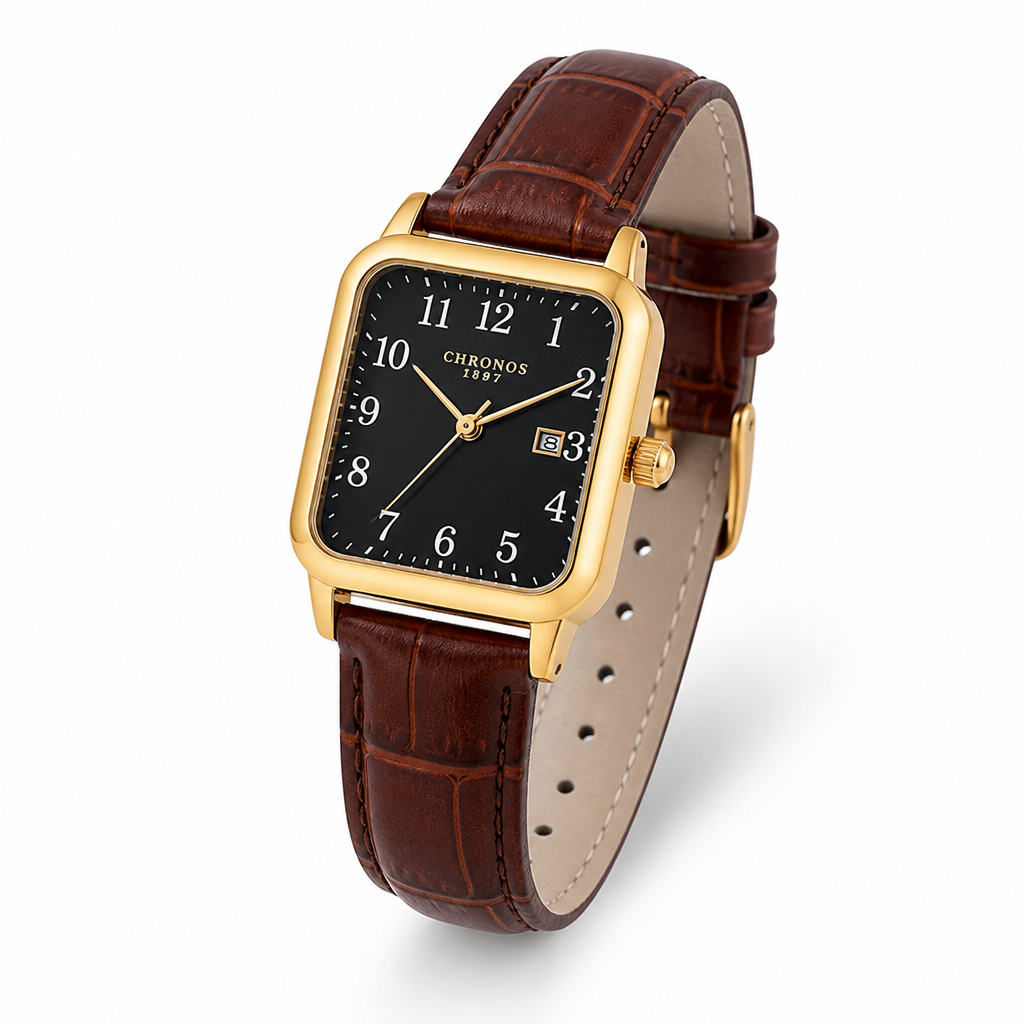 Square Dial Faux Leather Women's Quartz Watch (Splash-Resistant)