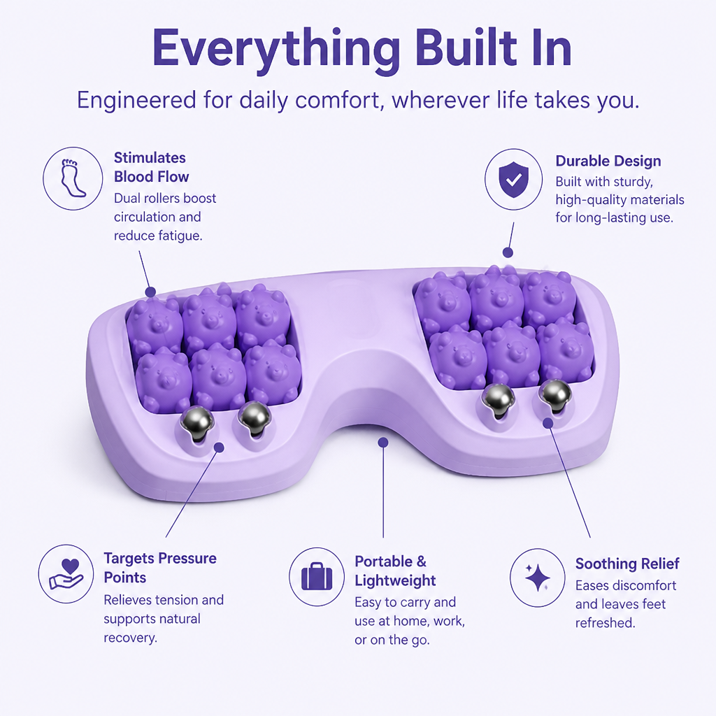 PulseEase™ Dual Roller — Wake Up Tired Feet with Instant Energizing Relief