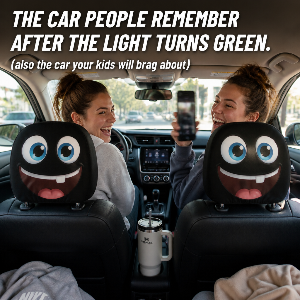 HappyCaps™ — Pop Cartoon Faces on Your Headrests and Catch Eyes