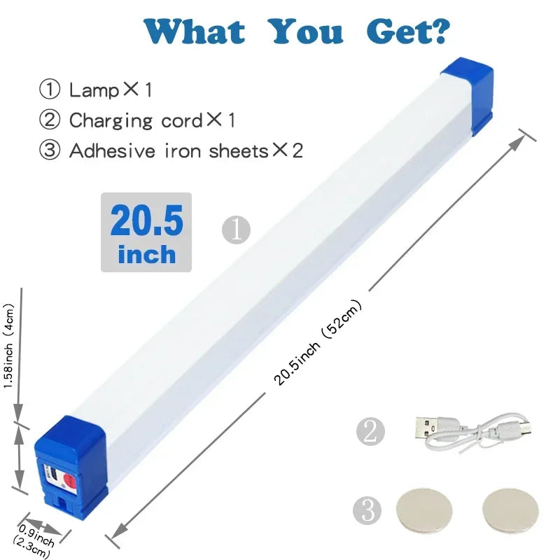 Magnetic LED Tube Light – Battery-Powered