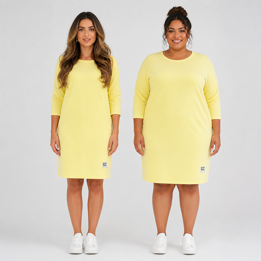 VelaFlow™ – Relaxed Crew-Neck Pocket Dress in Breathable Soft-Touch Fabric