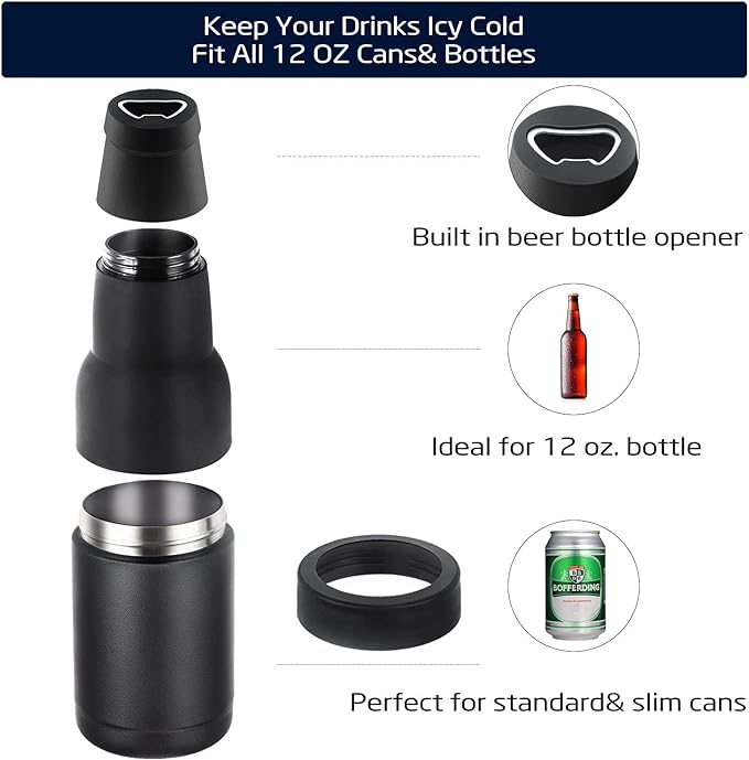 Vacuum Insulated Drink Holder for Cans – Stainless Steel Design