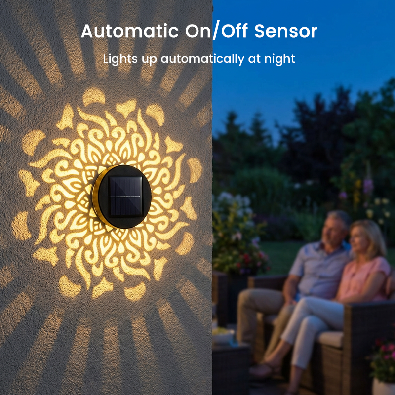 Mandala Pattern Solar Projector Light