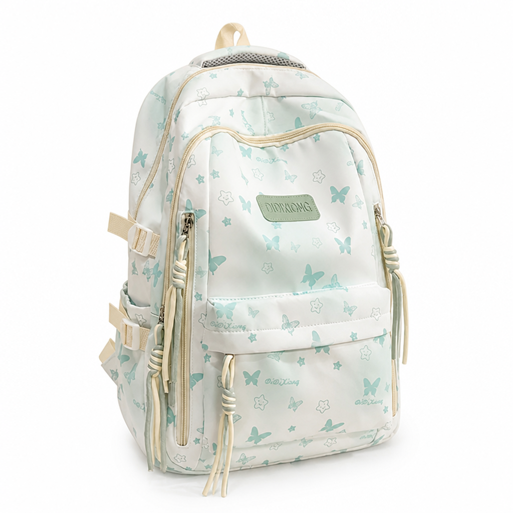 Anti-Theft Multi-Compartment Nylon Backpack (Fits 15.6-Inch Laptop)