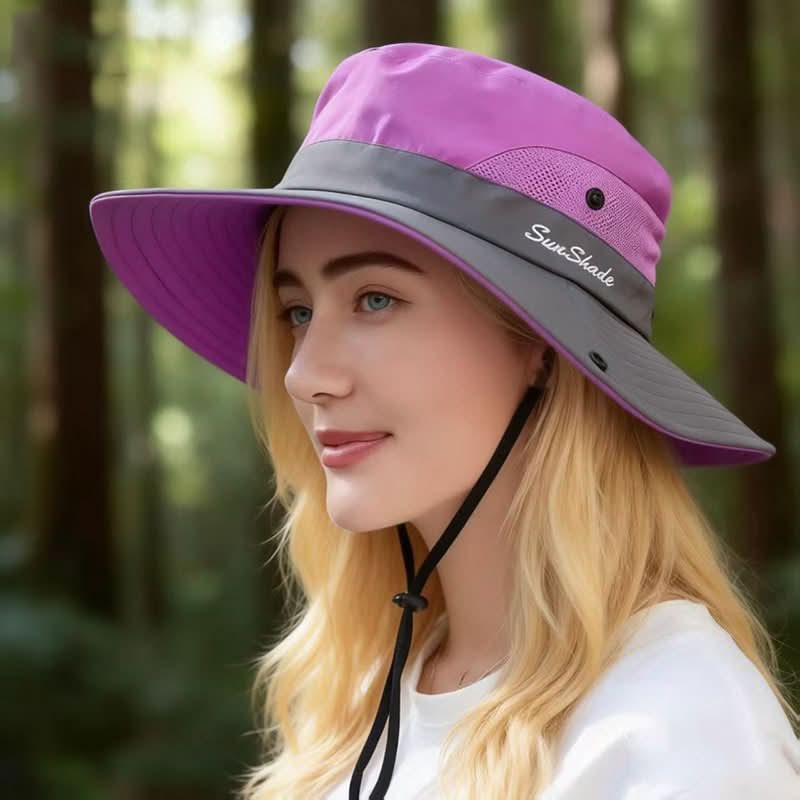 Breathable Mesh Outdoor Hat with Wide Brim