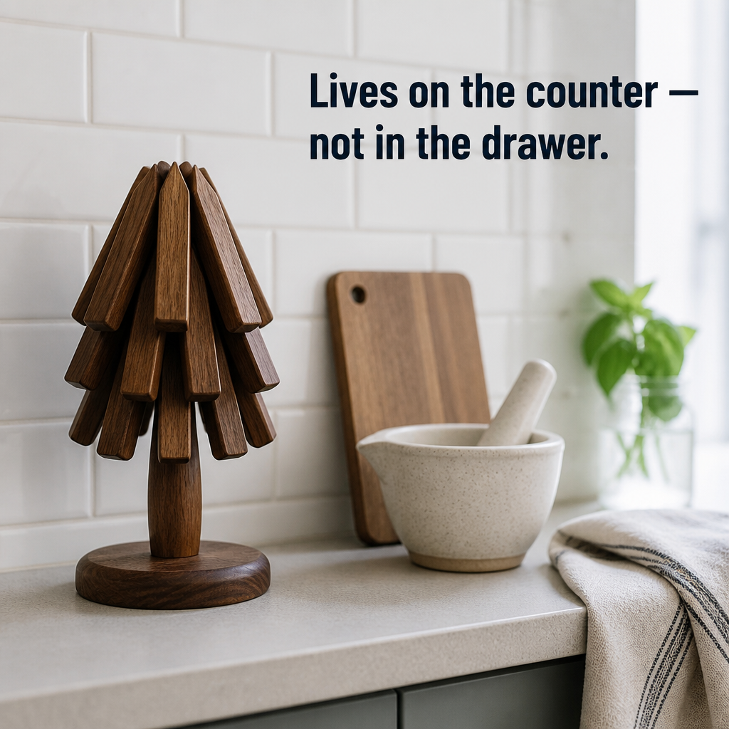 ArboraGuard™ — Protect Your Walnut Table from Heat Damage with a Handcrafted Tree Trivet