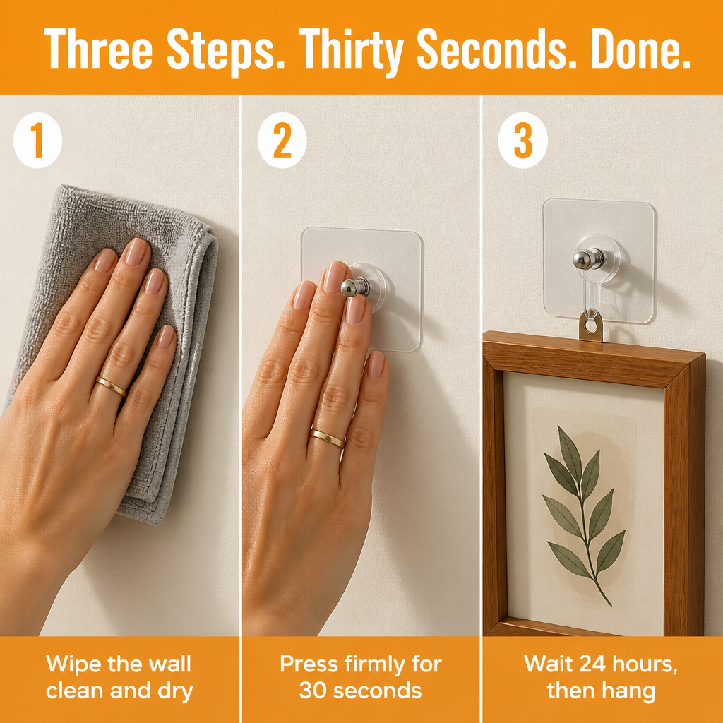 SteelGrip™ — Hang Heavy Frames Without Making a Single Hole in Your Wall