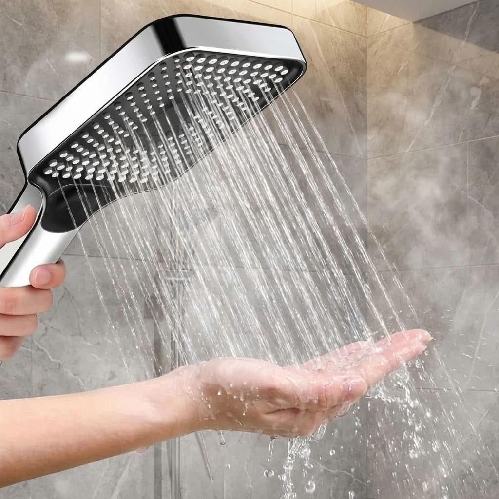 3-Function High Pressure Shower Head for Rainfall Experience