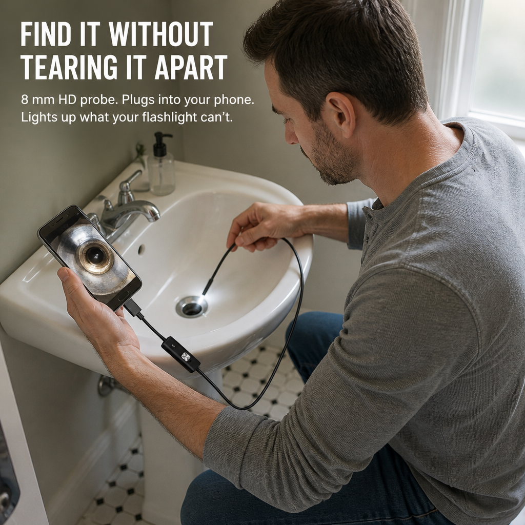 AquaScope™ — Inspect Inside Walls, Pipes & Engines Without Breaking Them Open