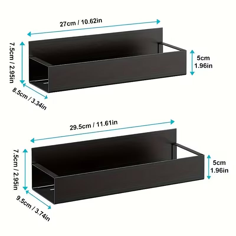 Magnetic Mount | Side Shelf Drill-Free Setup | Compact Storage Solution | MagniShelf