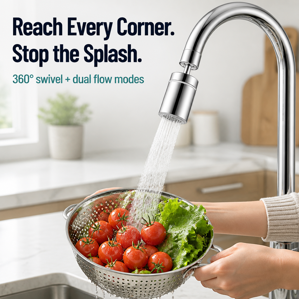 StreamMaster Pro™ — Prevent the Splash and Cover Every Corner of Your Sink