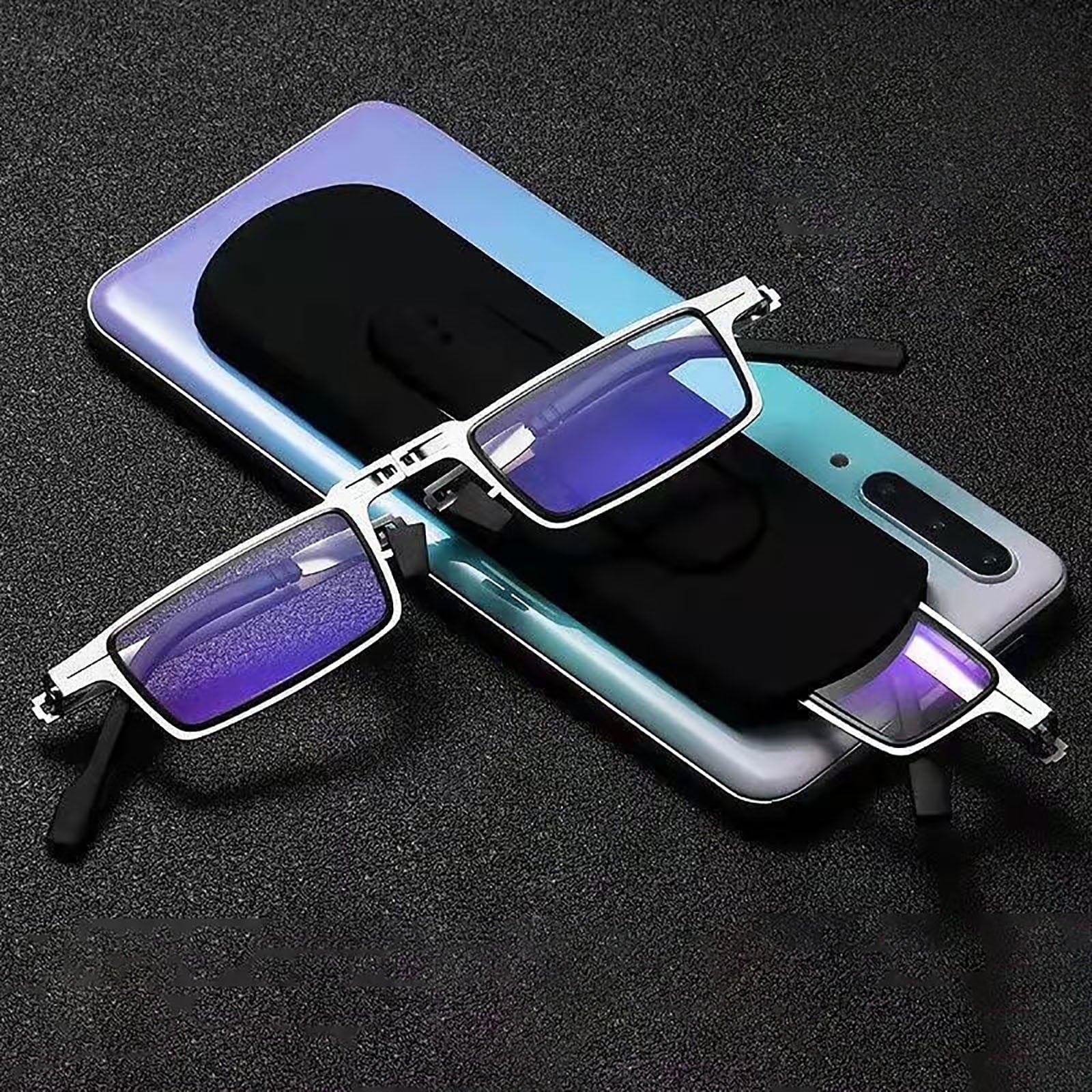 Compact Folding Reading Glasses with Blue Light Filter