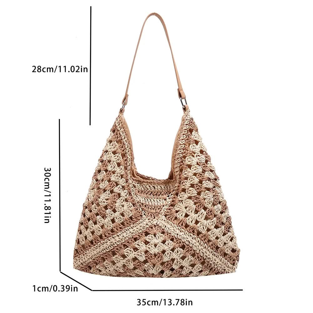 Crochet Beach Tote Bag in Bohemian Style