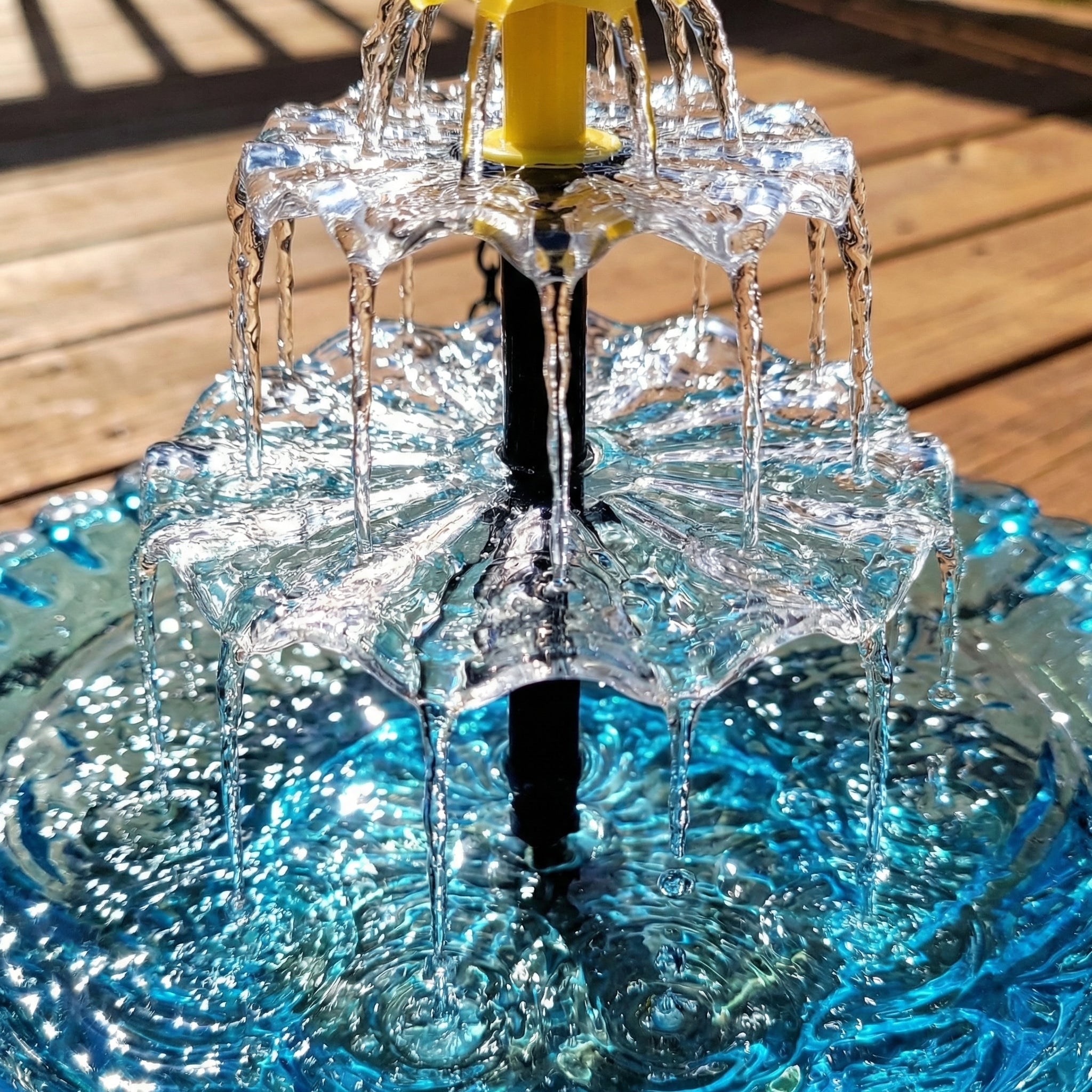Hanging Wireless Solar Fountain with Bird Bath – Two-Stage Design