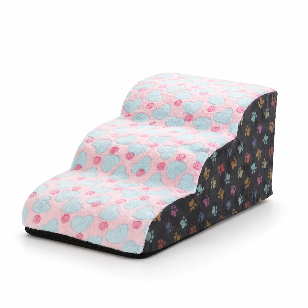 Non-Slip Plush Pet Stairs (2-5 Steps)