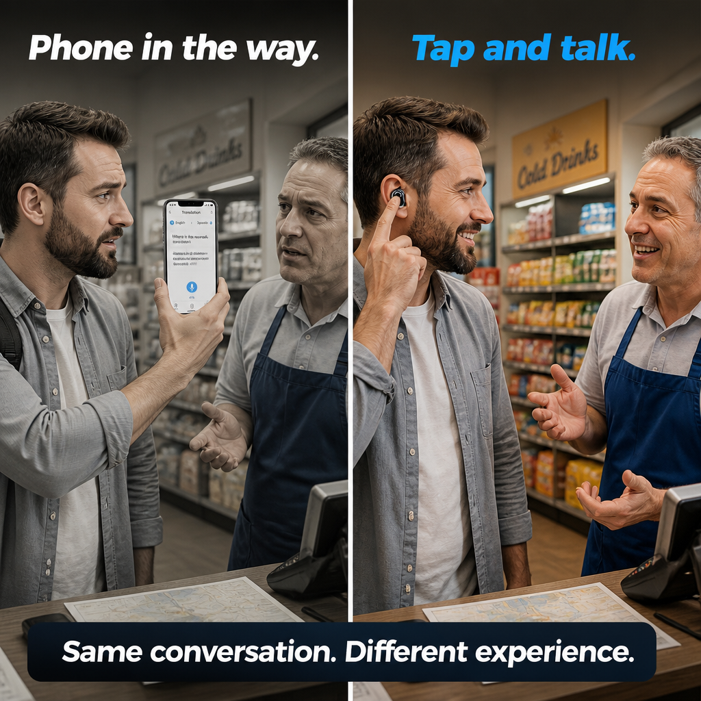 Linguara™ — Interpret 75 Languages Hands-Free, No Phone Needed