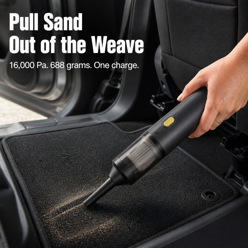 TurboSweep™ — Vacuum and Blow Clean Your Entire Car with One Charge