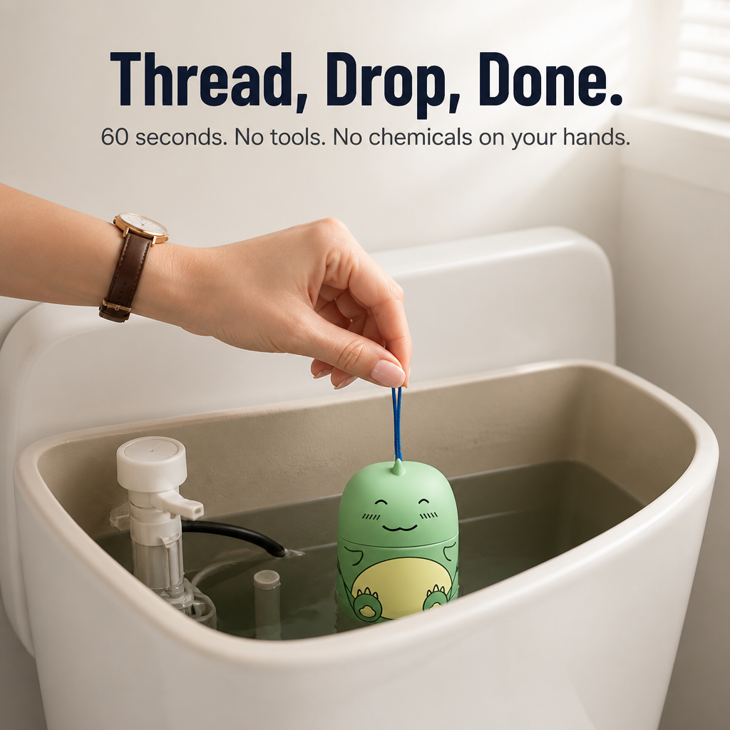 AquaPure™ — Cleans with Every Flush for 60 Days, No Blue Marks, No Scrubbing