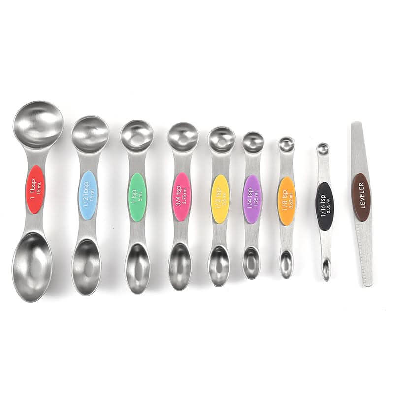 Set of Magnetic Measuring Spoons in Stainless Steel