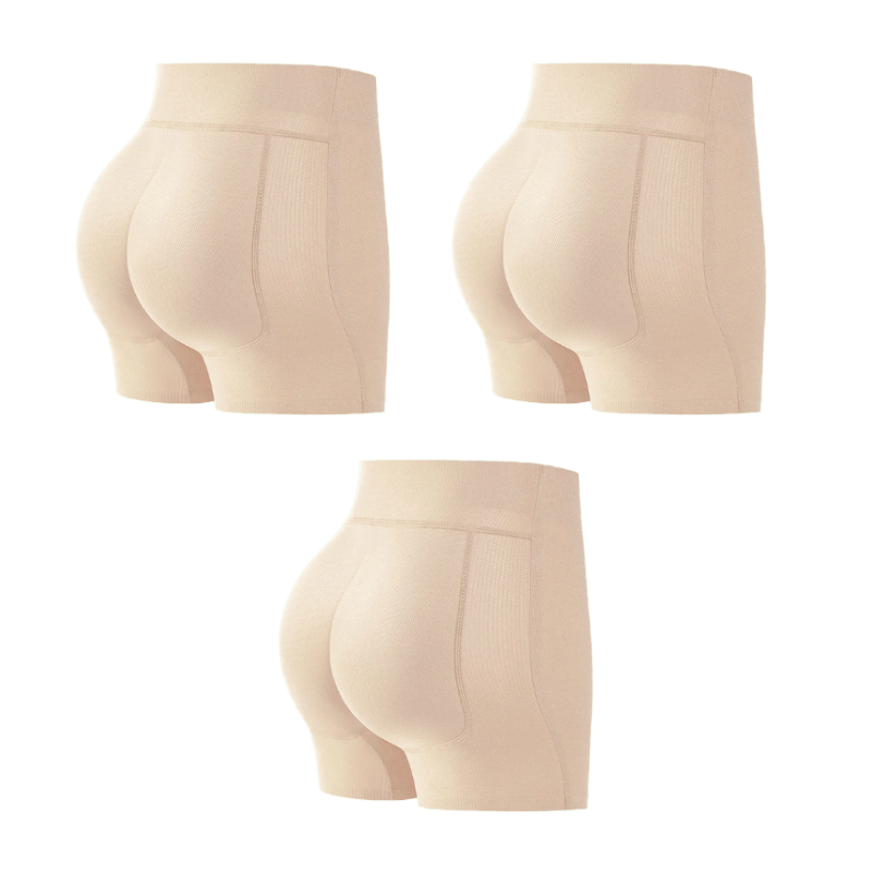 High-Waisted Shapewear Shorts with Padded Bottom - Breathable & Discreet
