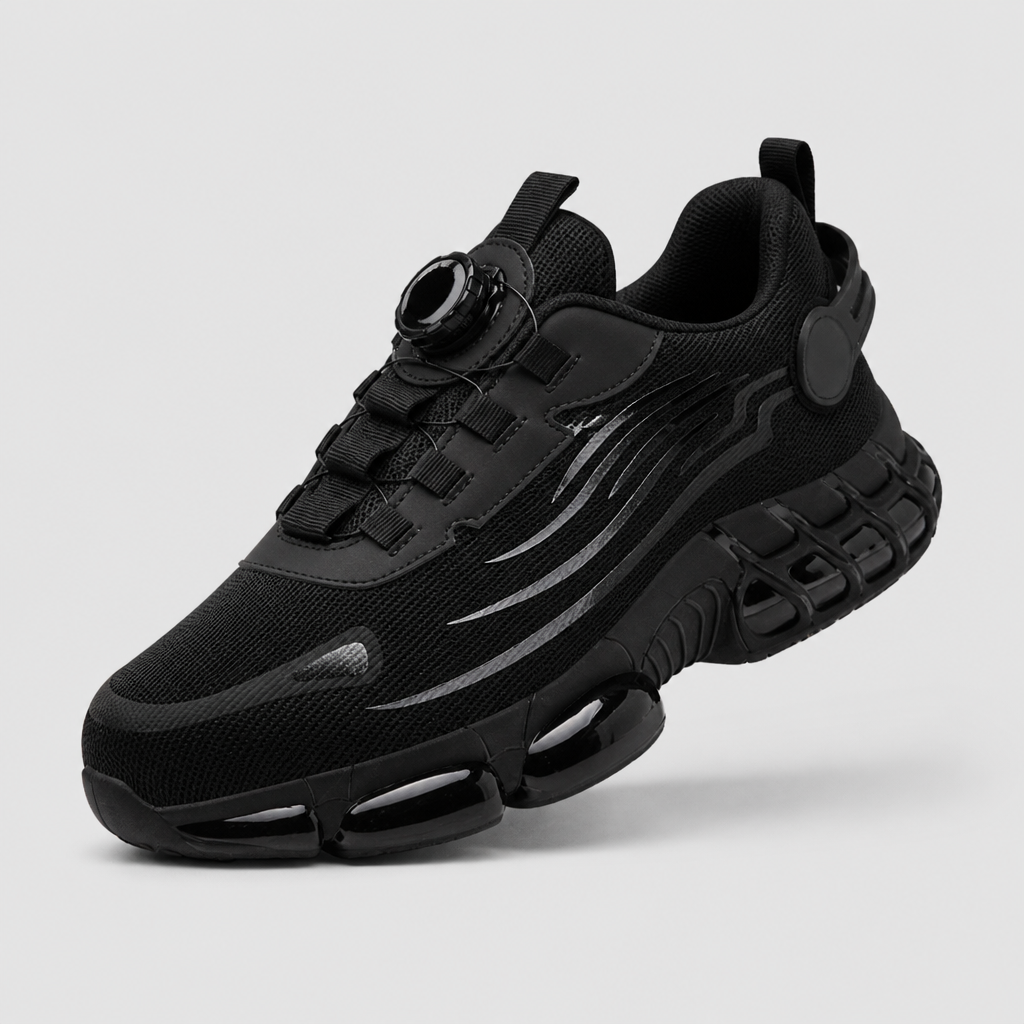 VivaStride™ – Steel-Toe Work Sneakers Featuring Rapid-Twist Lacing System