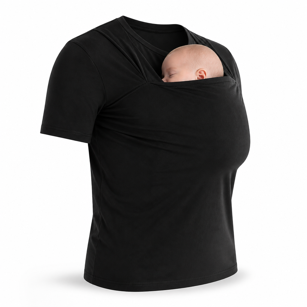 Breathable Stretch Ergonomic Slip-On Baby Wrap T-Shirt