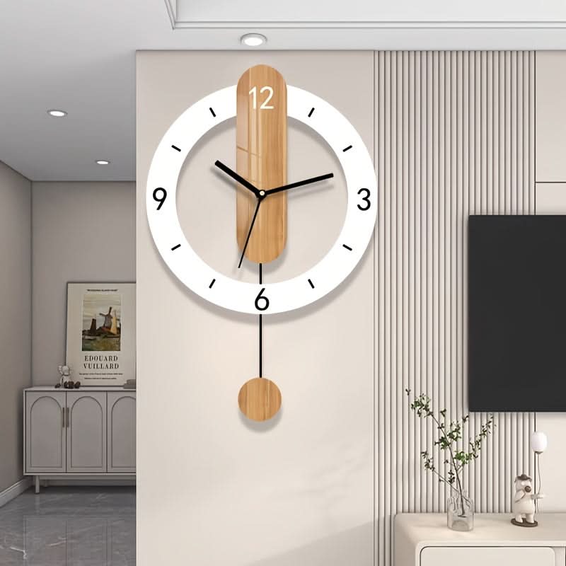 Scandinavian Style Wooden Wall Clock – Swing Design