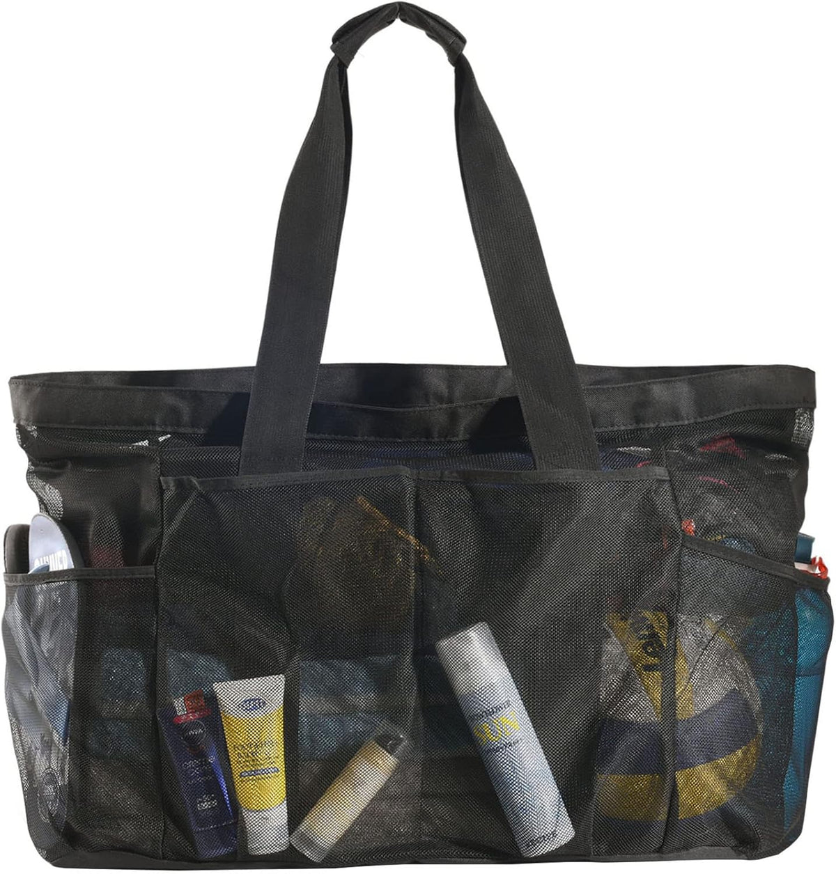 Family Pool Bag with Zipper – Extra-Large Sandproof Mesh Tote