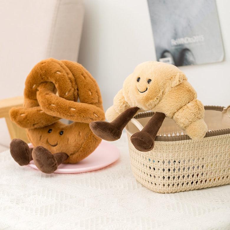 Cute Faces Bakery-Themed Plush Pillow