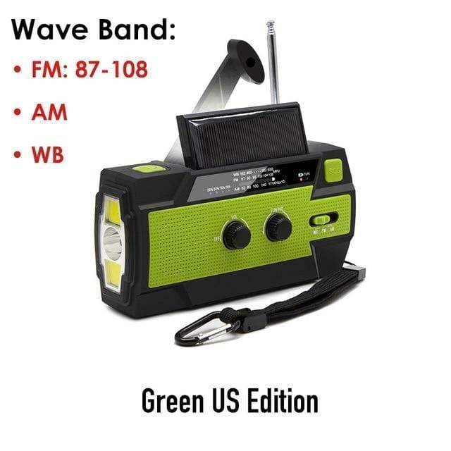 Emergency Weather Radio with Power Bank and LED Light