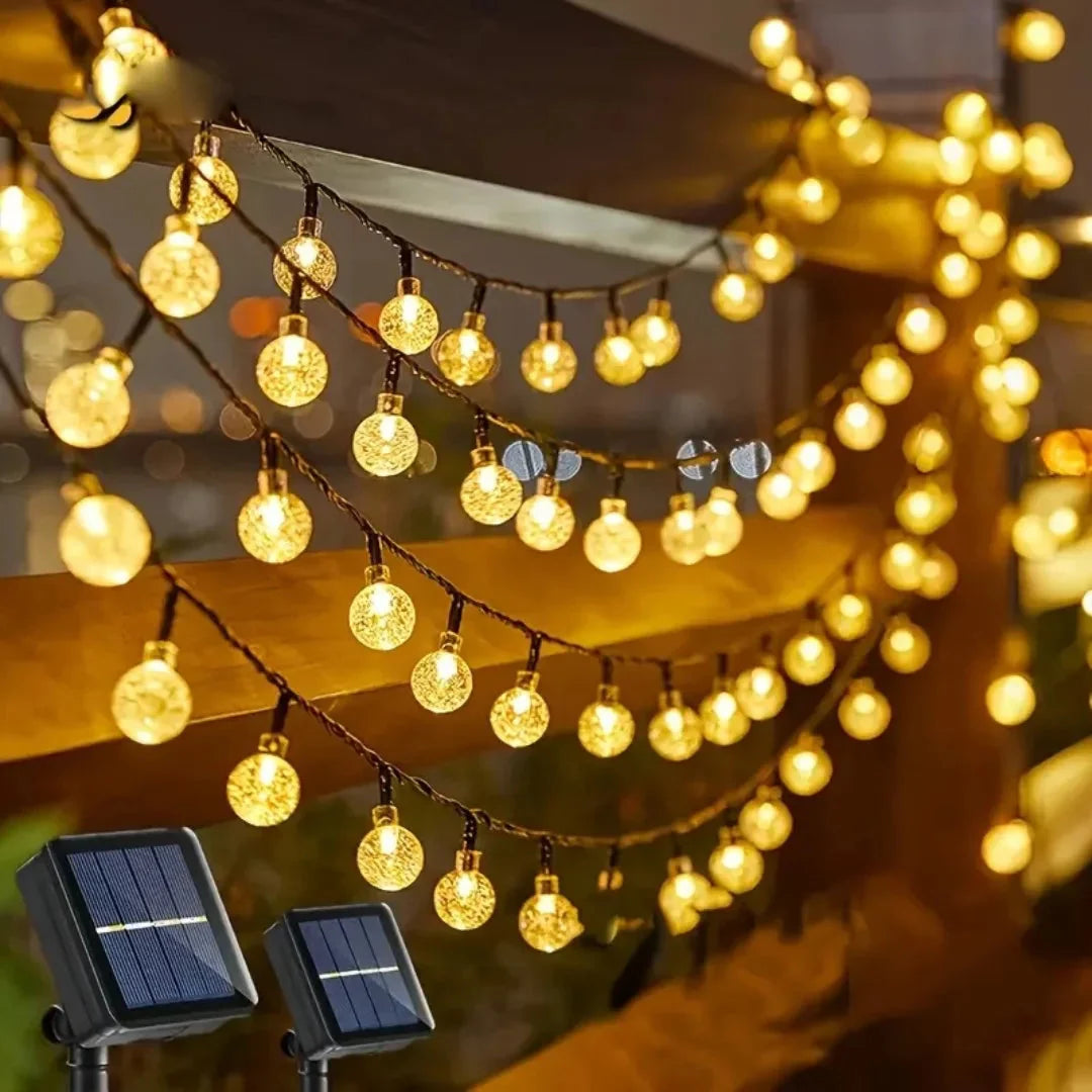 Crystal Ball Solar-Powered LED Fairy Lights