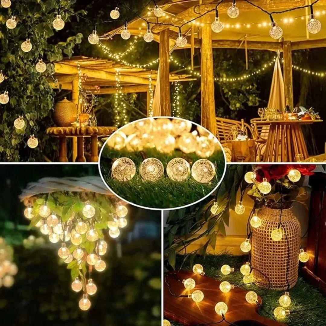 Crystal Ball Solar-Powered LED Fairy Lights