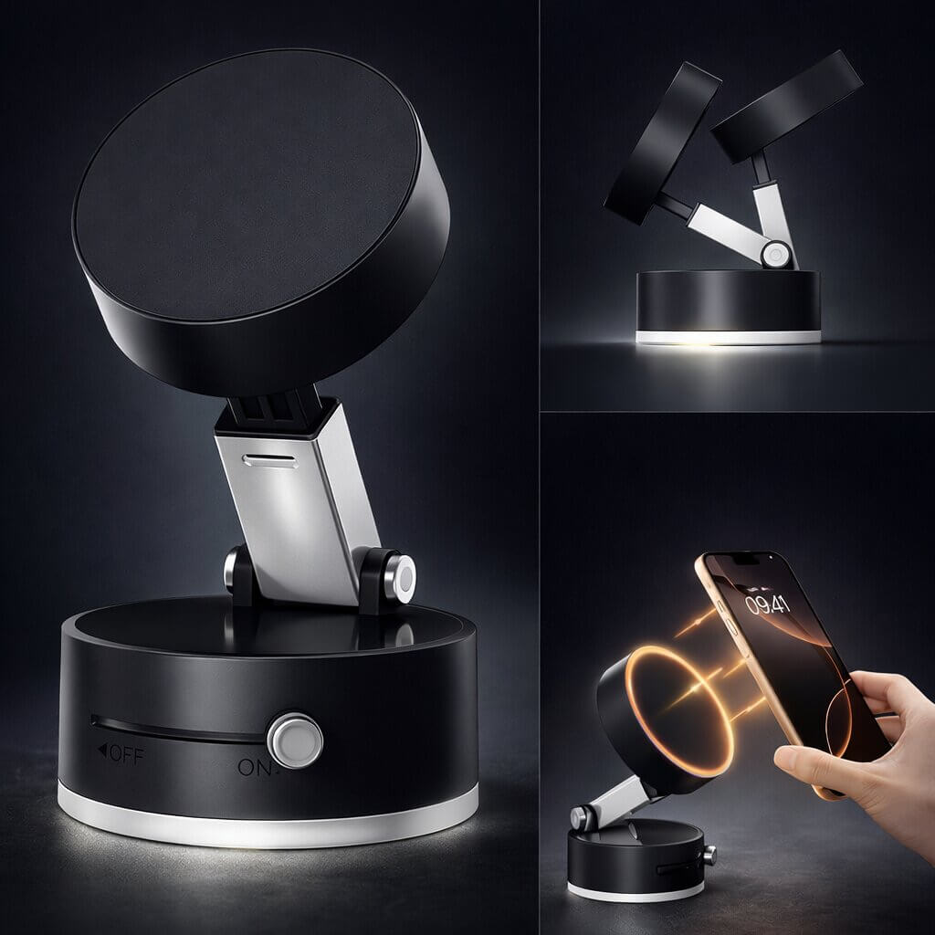 SecureGrip Magnetic Car Mount with 360° Rotation