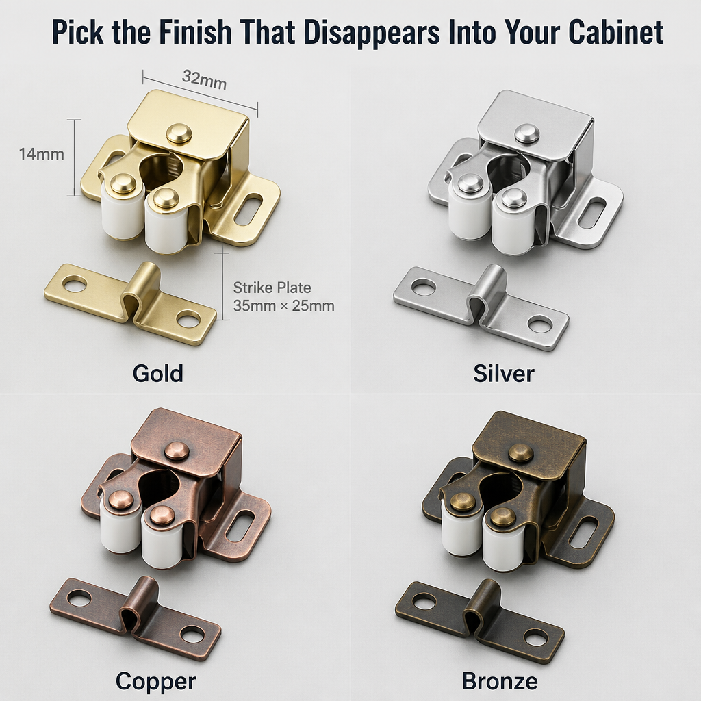 SilentLock™ — Snap Cabinet Doors Shut and Keep Them That Way for Good