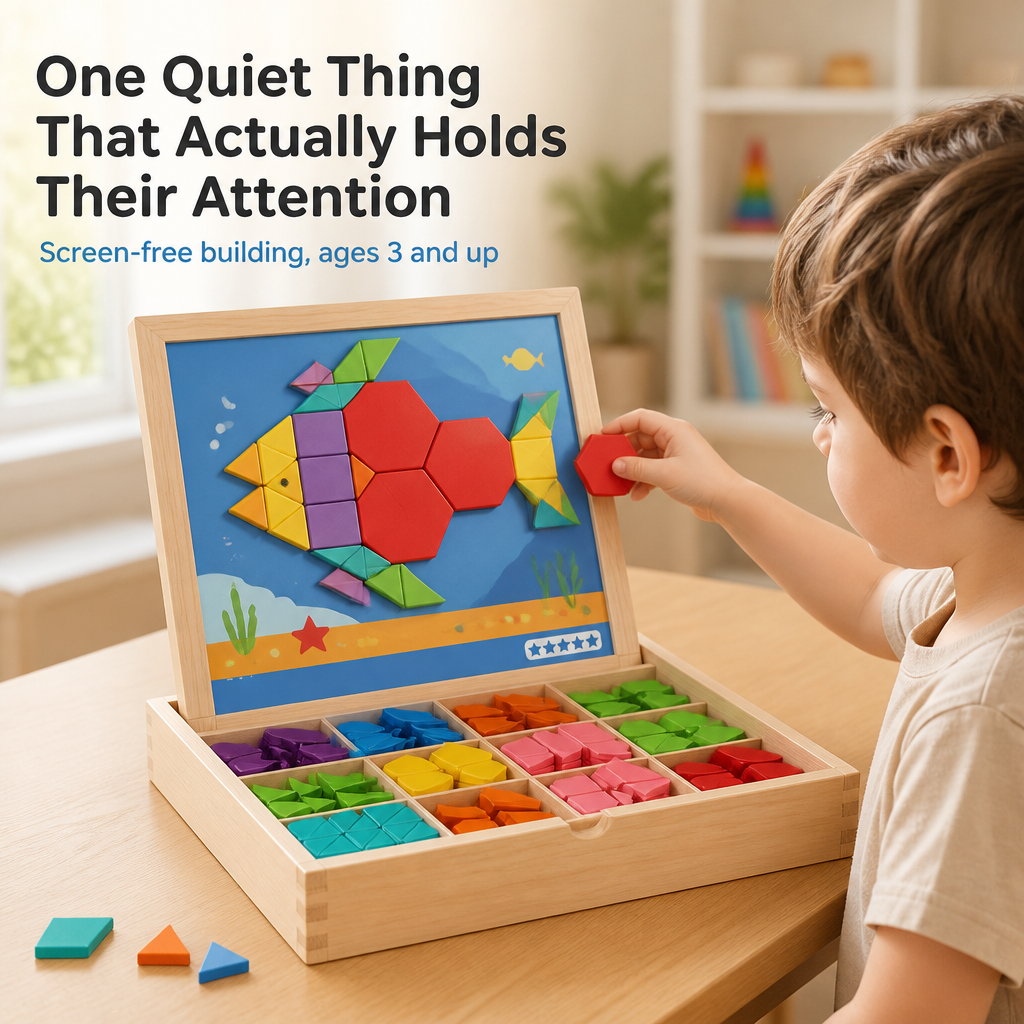 VivaBuilds™ — Build, Count & Create on a Magnetic Board That Holds Their Focus